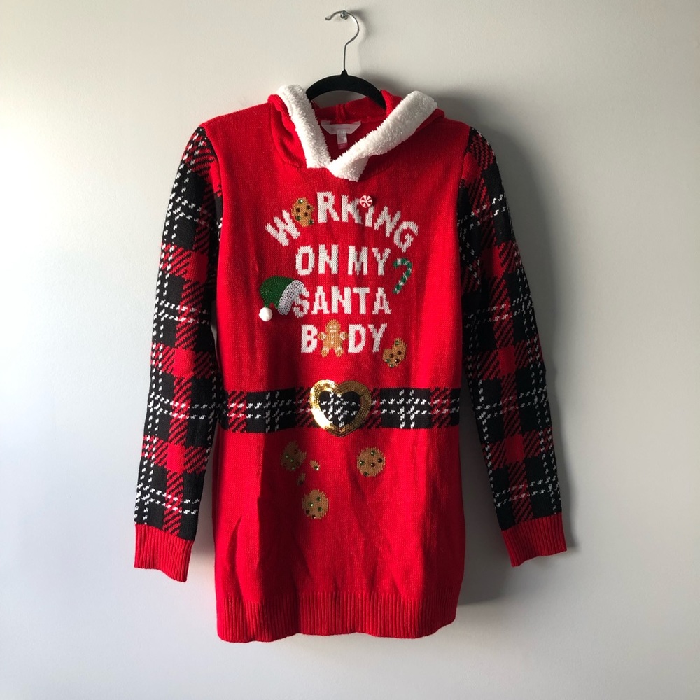 No Boundaries Christmas knit tunic top